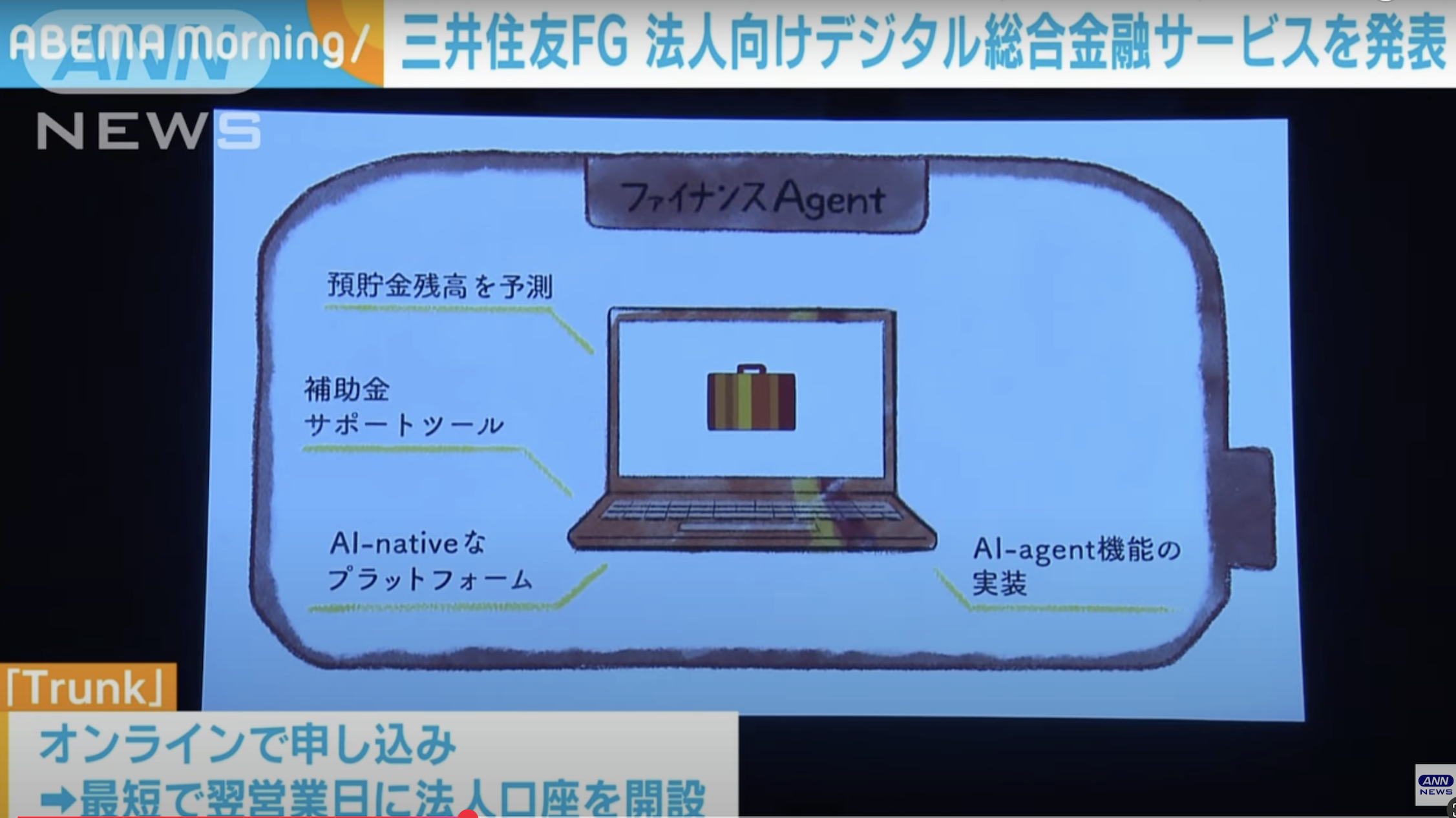 三井住友推出專為 20人以下的小企業打造的 AI 數位金融代理 Trunk